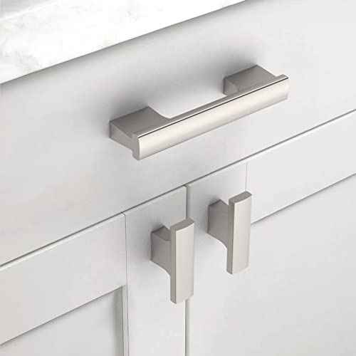 Asidrama 30 Pack Brushed Satin Nickel Kitchen Cabinet Knobs Drawer Cabinet Hardware Zinc Knobs for Dresser Drawers