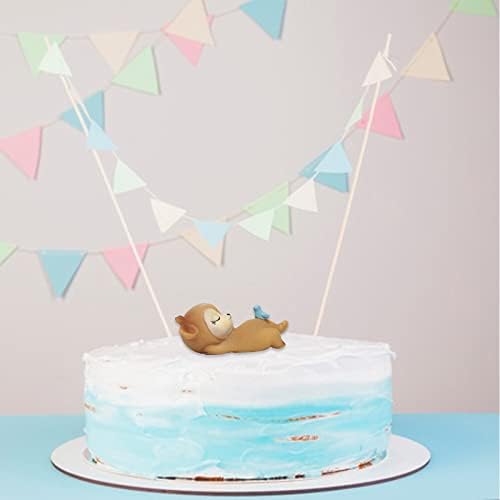 3 Pcs Baby Deer Figurines Cake Topper Cute Mini Fawns Woodland Animal Desktop Decoration Baby Shower Birthday Wedding Party Ornaments Decor