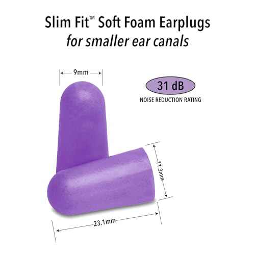Mack's Slim Fit Soft Foam Earplugs, 100 Pair - Individually Wrapped - Small Ear Plugs for Sleeping, Snoring, Traveling, Concerts, Shooting Sports and Power Tools | Made in USA