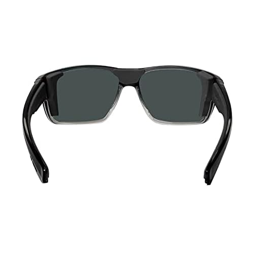 BOMBER MA104RMRF Safety Sunglasses for Men, 2-Tone Smoke Crystal frame, Red Mirror Polycarbonate Safety lens, Non-Slip foam lining, ANSI Z87+ Compliant, Safe for Rugged Activity - MA104RM