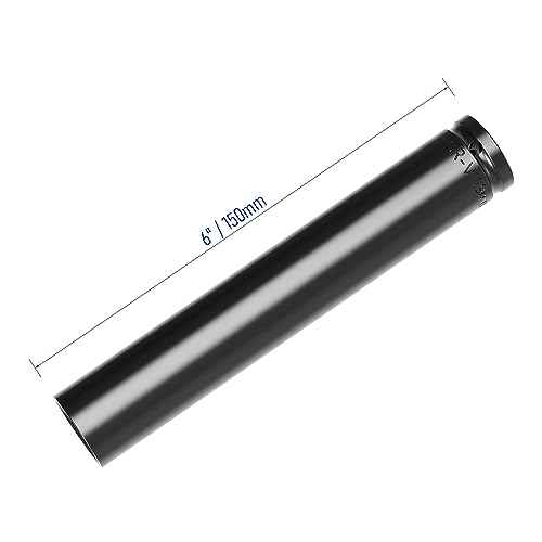 1/2 Inch Drive by 19mm(3/4-Inch) Deep Impact Socket, Heat-Treated CR-V Steel 6 Inch Length, 6-Point Metric Sizes