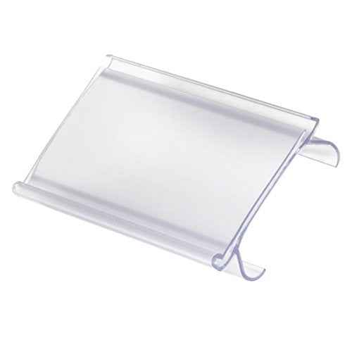Akro-Mils 29308 Clear Protective Plastic Flat Label Holders for Wire Shelving Retail Display and Warehouses, (25-Pack)