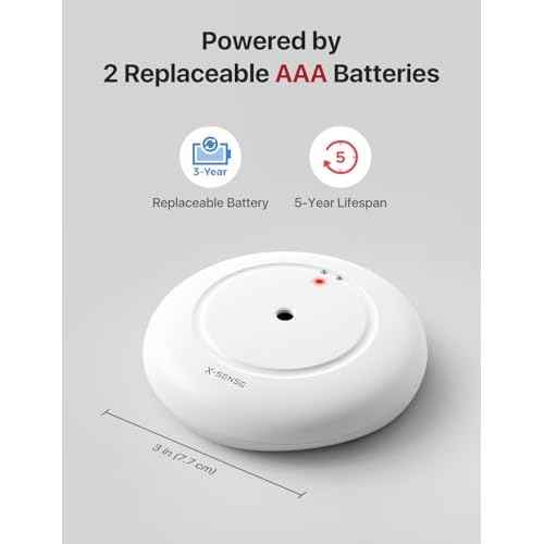 X-Sense Smart Water Leak Detector, Wi-Fi Water Sensor, an Accessory for SWS54 Water Sensor Kit, Single Pack, Model SWS51, 3-Pack