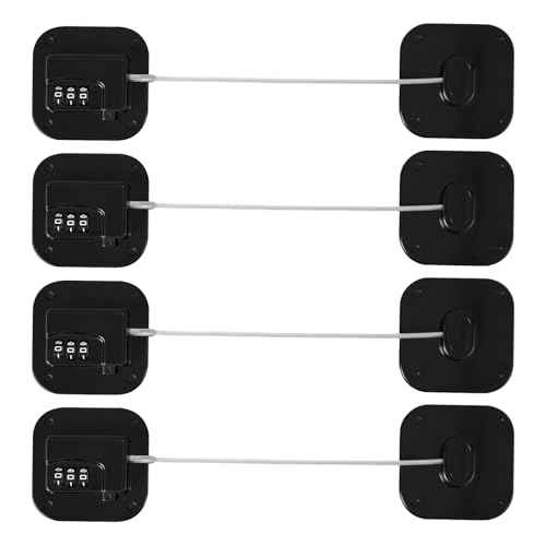 Fridge Lock for Kids Adults, Refrigerator Locks with Combination, for Closet, Cabinets, Drawers, Easy Install No Keys Needed (4Pack)