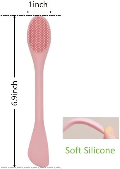 Silicone Cleansing Brush 2pcs(Pink),Mask Applicator and Skincare for Pore CleansingÃ¯Â¼ÂExfoliating Face Scrubber,Makeup Removal Brush
