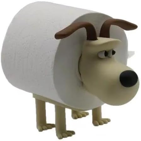 1 Pack Adorable Cartoon Dog Tissue Roll Holder - Cute Animal Themed Toilet Paper Dispenser, Funny Bathroom & Home Decor for Farmhouse