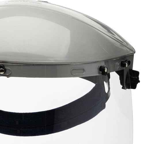 Sellstrom Face Shield Advantage Series, Safety Mask with Chin Guard for Men Women, Clear Polycarbonate, Rachet Headgear, Lightweight Comfort, ANSI Z87, S30310