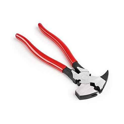 TEKTON 10-1/2 Inch Fencing Pliers | PSP10010, Red