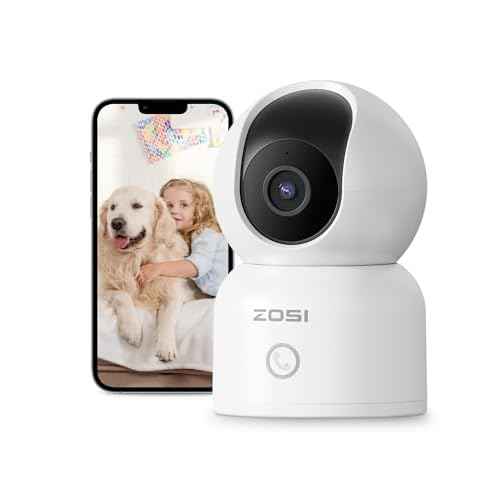 ZOSI C518 4MP Indoor Pan/Tilt Smart Home Security Camera for Pet Dog Baby Monitor,2.4G/5G Dual-Band Plug-in WiFi Cam,Auto-Tracking,Night Vision,Human Detection,2 Way Audio,Cloud&Memory Card Storage