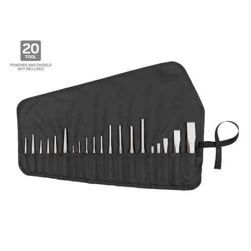 TEKTON 20-Tool Punch and Chisel Pouch | OTP71101 | Made in USA