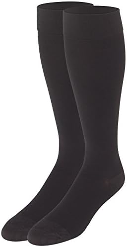 NuVein Medical Compression Stockings, 20-30 mmHg Support for Women & Men, Knee Length, Closed Toe, Charcoal, Large
