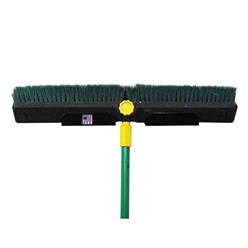 Pit Posse 607BK Push Broom Hanger Rack Holder Garage Storage Organizer-Made in USA- Enclosed Cargo Race Car Trailer Automotive Shop Accessory Aluminum (Black)- Toy Hauler, 5th Wheel, Snowmobile