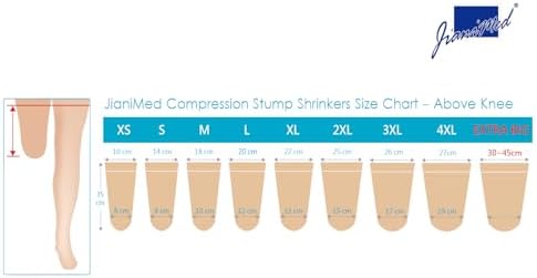 Prosthetic Stump Shrinkers–Above Knee, 35cm, Compression, Amputee Socks, 20-30, Daily use, Taiwan Excellence S