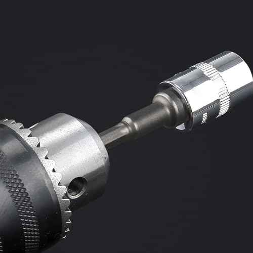 OIIKI 2 Pack 1/2 inch Square Socket Adapter Bit Set, Hex Impact Driver Power Bits, Extension Socket Adapter for Automotive DIY-1/4 Hex Shank