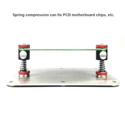 HZY Soldering Helping Hand 4Pcs PCB Circuit Board Holder ESD Safe - Metal Magnetic Fixture Tower Spring Clamp PCB Holder Fixtute for Circuit Boards Electronic Repairing Soldering Desoldering Rework