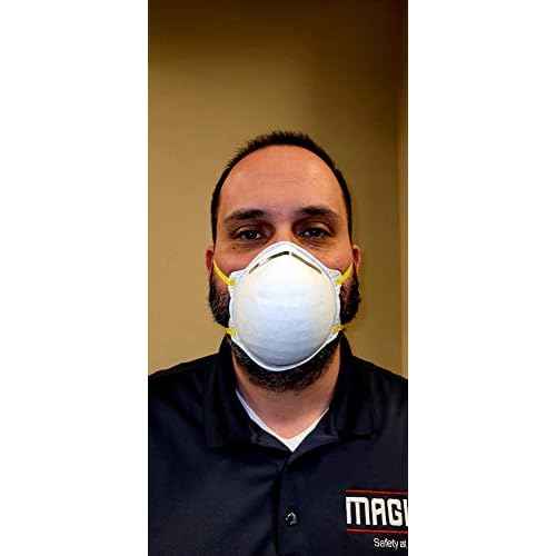 NIOSH Certified 9500-N95 Pre-Formed Cone Particulate Respirator Mask, M/L Size (Pack of 20 Masks)