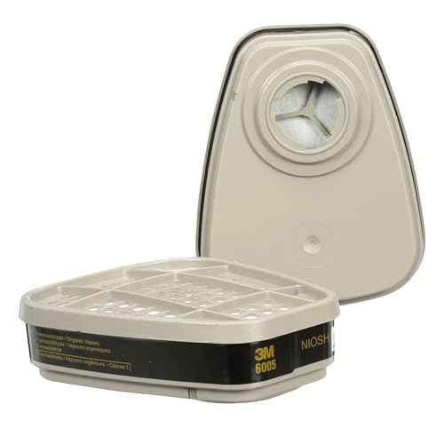 3M Respirator Cartridge 6005, 1 Pair, Helps Protect Against Formaldehyde and Organic Vapors