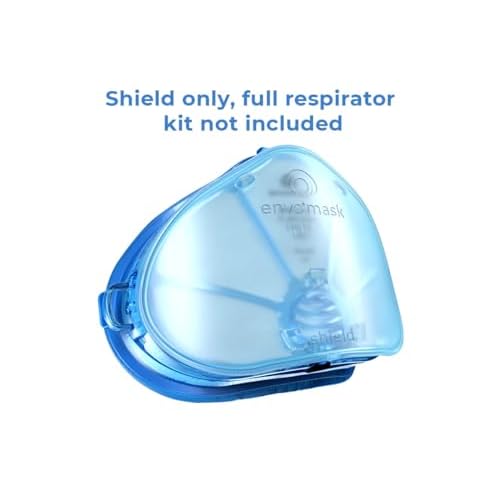 Shield, Blue, Compatible with Envo Mask N95 Respirator, Protective & Lightweight Physical Barrier, Clip Fastener, Standard, Sleepnet (70003-01)