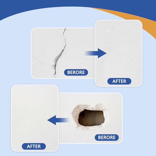 Upgraded 4¡¿10 Inch Self-Adhesive Drywall Patch Kit, Large Hole Repair with Aluminum Patch & Professional Trowel for Interior Wall Restoration