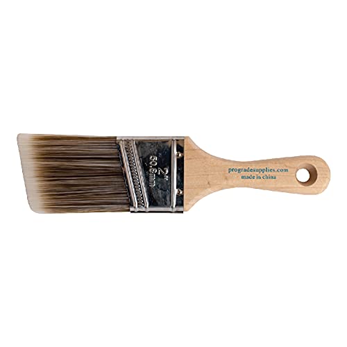 Vermeer Paint Brushes 4-Pack Angle Brushes in Assorted Sizes for All Latex and Oil Paints & Stains - Home Improvement - Interior & Exterior Use