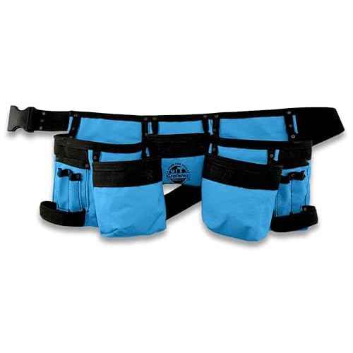 Graintex CD2143 11 Pocket Finisher Tool Apron Royal Blue Color Rip-stop Canvas for Constructors, Electricians, Plumbers, Handymen