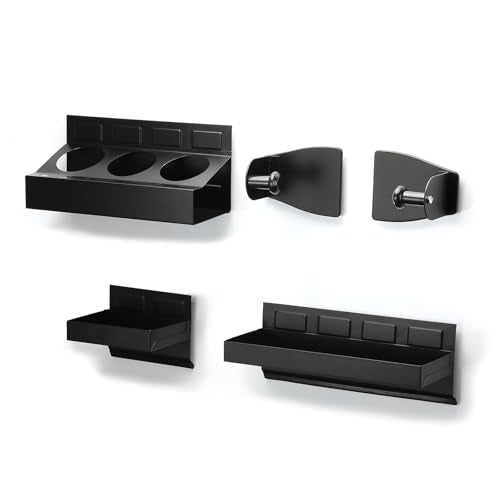 Mayouko Magnetic Toolbox Shelf, Tray and Holder, 4-Piece Magnetic Toolbox Tray Set Tool Box Cabinet Side Shelf Storage, Workshop