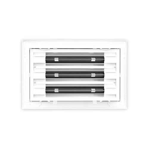 QuietCool 10x6 Modern Design AC Grille - Aluminum White - Air Vent - Linear Slot Diffuser - Register Grille for Heating and Cooling - Compatible with Ceiling, Wall, or Floor Registers