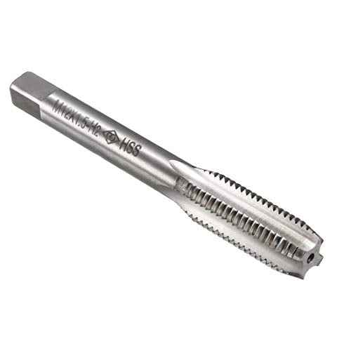uxcell Metric Machine Tap M12 x 1.5mm H2 High Speed Steel 4 Straight Flutes Screw Tapping Threading Machinist Repair DIY Tool