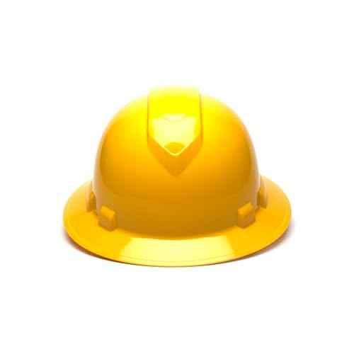 Pyramex Ridgeline Full Brim Hard Hat 4 Point Ratchet Yellow