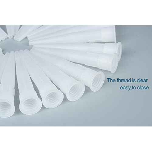 40pcs Plastic Caulking Gun extender Caulk Nozzle Tip Tool for Sausage Caulking Gun, Caulk Nozzles Applicator, Easy To Use, White