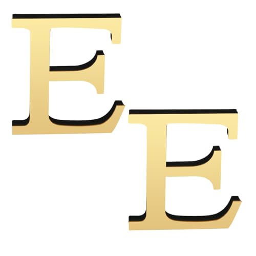 3D Letters for Wall Decor£¬Gold Elegant Wall Letters for Stylish Letter Wall Decor and DIY Home Decoration £¨E,2 pcs£©