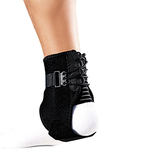 ACE Ankle Brace with Side Stabilizers, Adjustable, Black, 1/Pack
