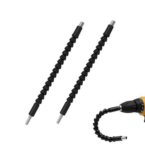Flexible Drill Bit Extension Super Bit, Superbit Drill Bit Extension, 11.6 inch Bendable Drill Extension, Flexible Shaft Extension Bits (2)