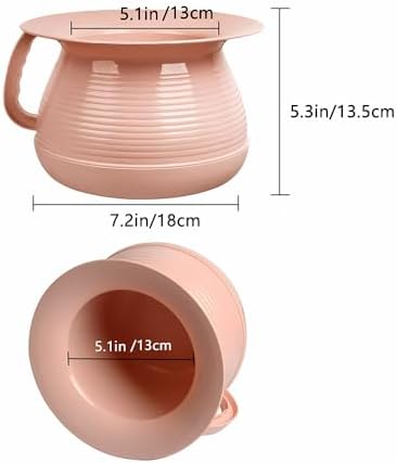 Chamber Pot Bedpan Urinal Bottle Urine Pots Potty Pee Bucket Bedside Urinal with Lids to Prevent Odors, Suitable for Kids, Women and Men (Pink)