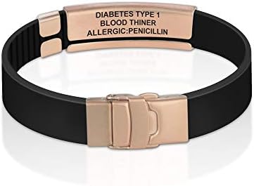 Divoti Custom Engraved Medical Alert ID Bracelet – Dual-Sided Laser Etching, Silicone Wristband, Stainless Steel Security Clasp – Adjustable & Trim-to-Fit – Emergency Medical Info Band for Men & Women