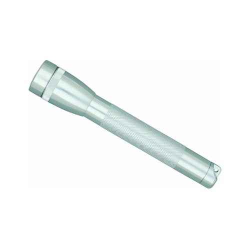 Maglite Mini Incandescent 2-Cell AA Flashlight with Holster, Silver