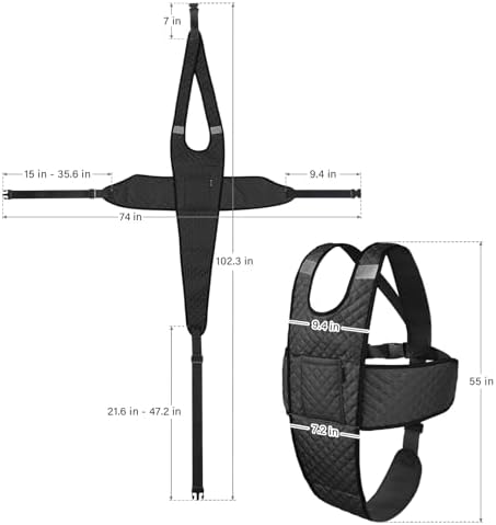 Wheelchair Seatbelt with Pocket Wheelchair Seat Belts for Adults Anti-Slip & Adjustable Wheelchair Accessories Safety Belt for Seniors Elderly, Patients, Anti-Fall Wheelchair Harness Vest