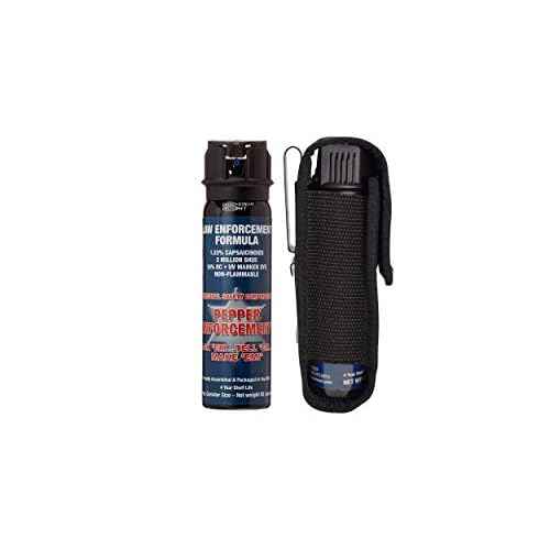 4 oz. Splatter Stream Pepper Spray for Self Defense - Maximum Police Strength 10% OC Formula, Emergency Personal Protection, Flip Top Safety for Quick and Accurate Aim