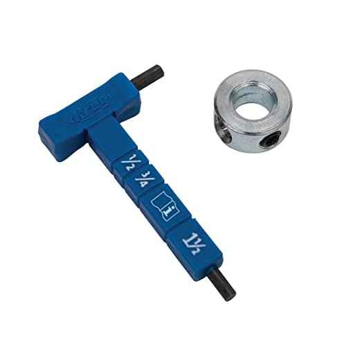 Kreg KPHA330 Easy-Set Stop Collar & Material Thickness Gauge/Hex Wrench Kit
