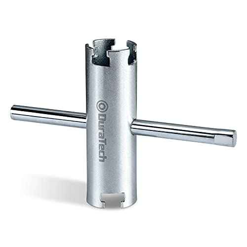 DURATECH Basket Strainer Wrench, Universal Sink Strainer Wrench with Sliding Handle, Double End, 1/2" & 3/8 "