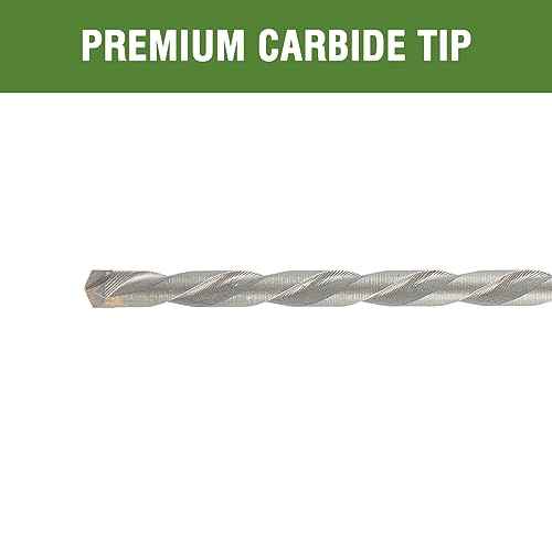 3/16" x 6" Masonry Drill Bits 3/16 inch Concrete Hammer Drill Bits Carbide Tipped, for Cement, Brick, Stone, 6 Pack