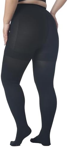 Extra Wide 5XL Medical Compression Pantyhose for Women & Men, Closed Toe 15-20 mmHg Graduated Compression Stockings Waist High Support Leggings, Support Hose for Edema, Post Surgery,During Pregnancy