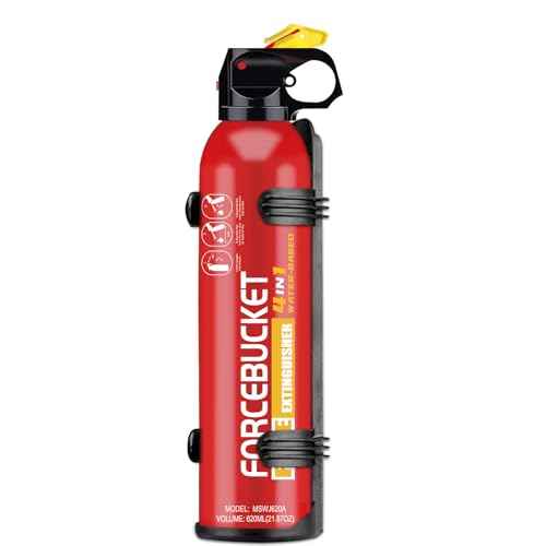 Portable Fire Extinguisher | 4-in-1 Small Fire Extinguisher for Home, Garage, Kitchen, Car | For Electric, Textile and Grease Fires | Non-Toxic, Easy Clean | Wall Mount Incl(2PK)