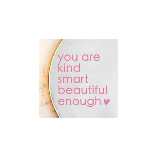 2X Self Affirmations Mirror Decal, Self Confidence, Bathroom Entryway Decal, Mirror Affirmation, Vinyl Sticker, Salon Mirror Sticker, Positive Vinyl, Set of 2 (Pink)