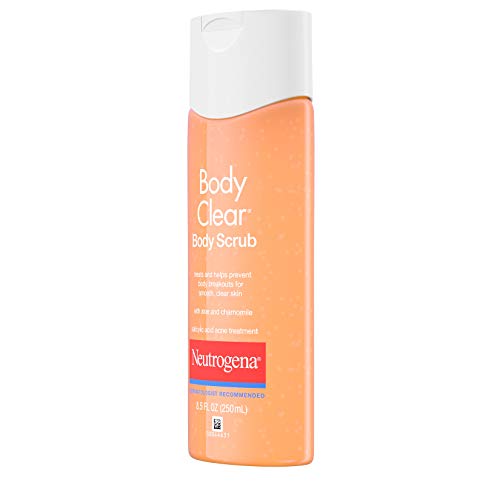 Neutrogena Body Scrub, Oil Free, Acne | With Salicylic Acid | For Back, Chest & Shoulders | 8.5 fl. oz | Pack of 2