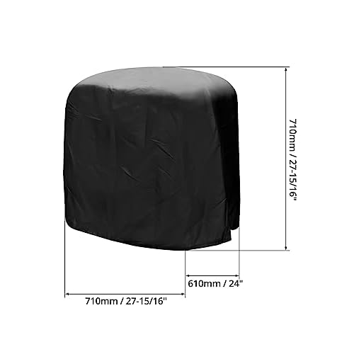 QWORK Dustproof Miter Saw Cover, 2 Pack Waterproof Covers, 210D Oxford Cloth with Bottom Drawcord Fits Most Miter Saws, Planers, Machine Tools, Black