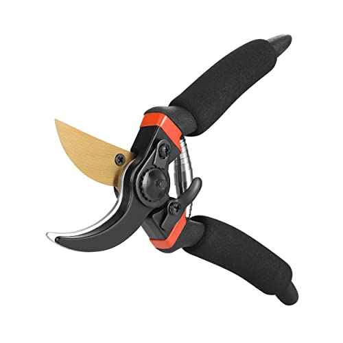 5 pack Garden Pruning Shears Stainless Steel Blades, Handheld Scissors Set with Gardening Gloves,Heavy Duty Garden Bypass Pruning Shears,Tree Trimmers Secateurs, Hand Pruner (Classic)