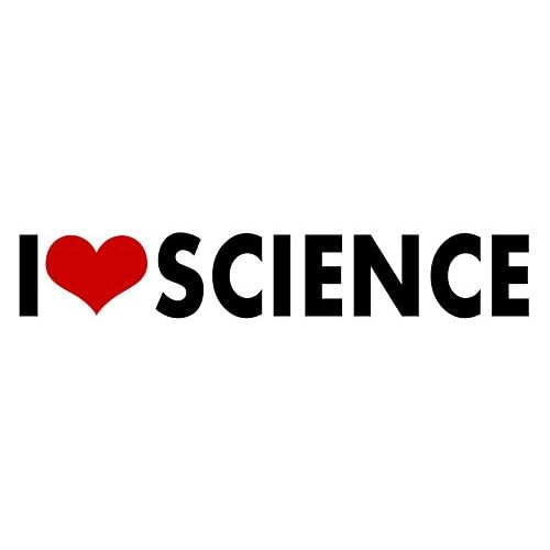 I Love Science sticker Heart DECAL VINYL BUMPER DECOR CAR Graphic Wall