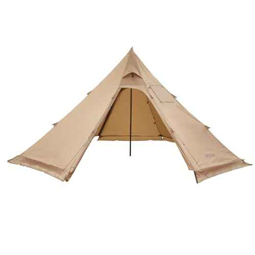 VEVOR Hot Tent, Camping Tipi Hot Tents with Stove Jack, Portable Winter Camping Tents with Snow Skirt, Easy Setup, Waterproof 4 Season Shelter Tents for Fishing Backpacking