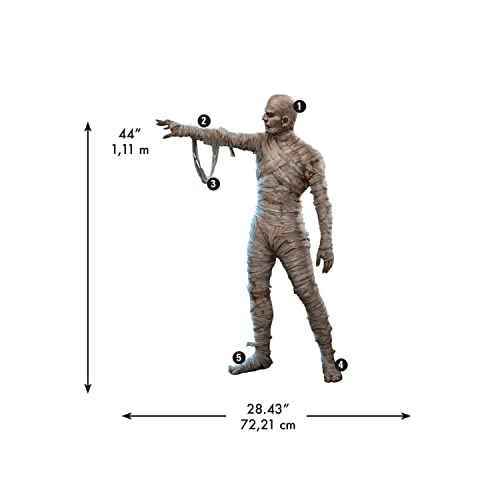 RoomMates RMK5214GM Classic Monsters The Mummy Peel and Stick Wall Decals, White, tan